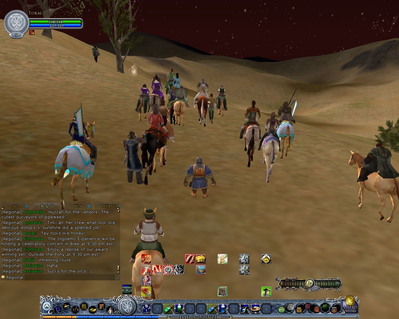 Image: The long procession walking from Weathertop to Bree 07