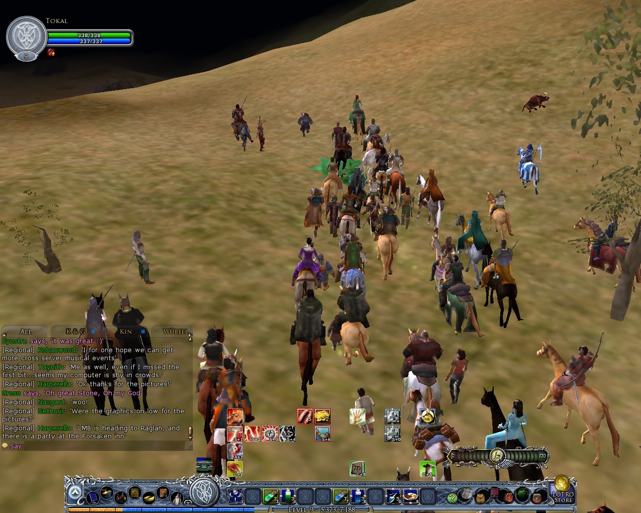 Image: The long procession walking from Weathertop to Bree 14