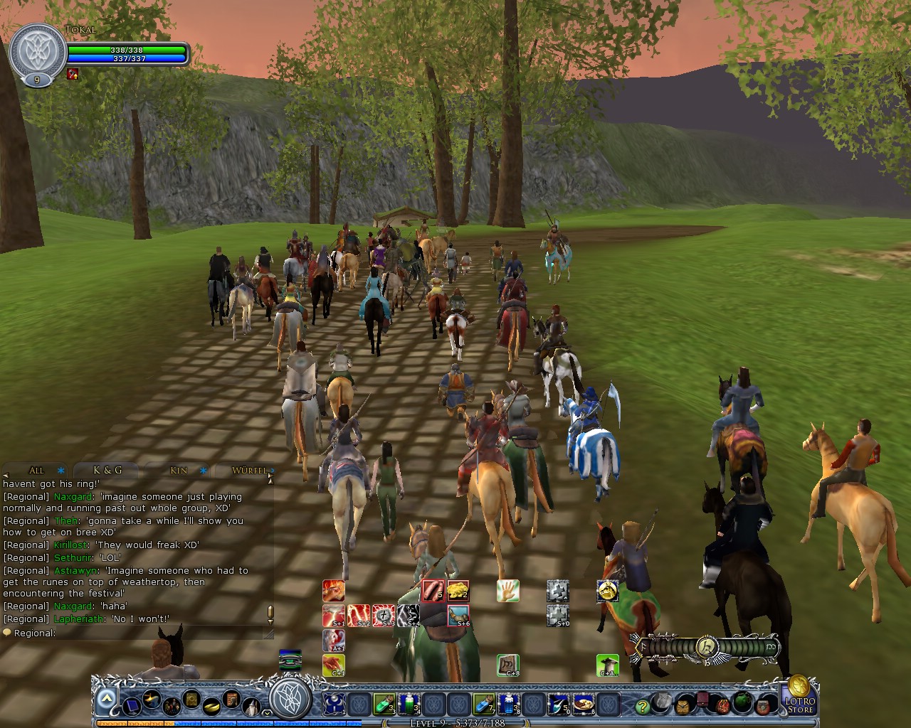 Image: The long procession walking from Weathertop to Bree 19